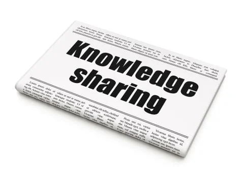 Learning concept: newspaper headline Knowledge Sharing Stock Illustration