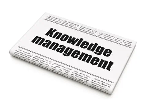 Learning concept: newspaper headline Knowledge Management Stock Illustration