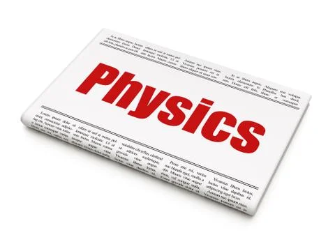 Learning concept: newspaper headline Physics 스톡 일러스트