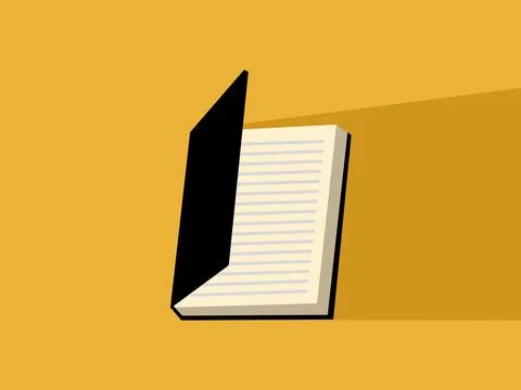 Learning Concept, Open Book Stock Illustration