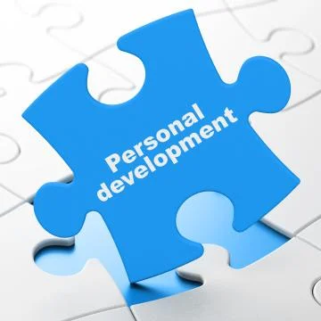 Learning concept: Personal Development on puzzle background Stockillustratie