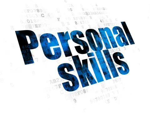 Learning concept: Personal Skills on Digital background Stock Illustration