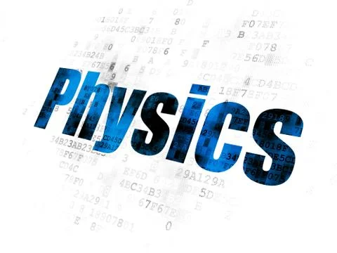 Learning concept: Physics on Digital background 스톡 일러스트