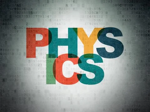 Learning concept: Physics on Digital Data Paper background Stock Illustration