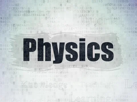 Learning concept: Physics on Digital Paper background Ilustración de archivo