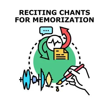 Learning concept with repeating chants for memorization 스톡 일러스트