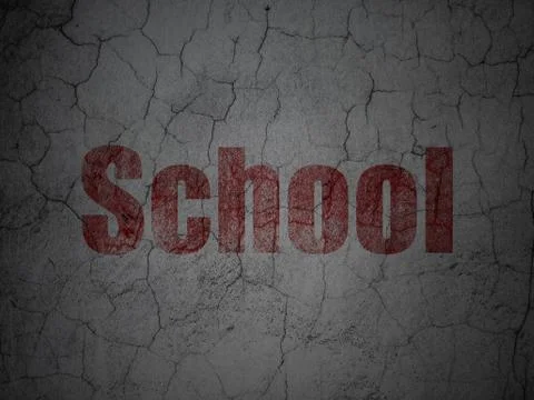 Learning concept: School on grunge wall background イラスト素材