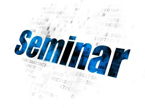 Learning concept: Seminar on Digital background 스톡 일러스트