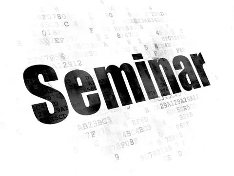 Learning concept: Seminar on Digital background Illustrazione stock
