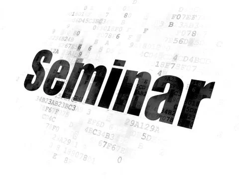 Learning concept: Seminar on Digital background Stock Illustration