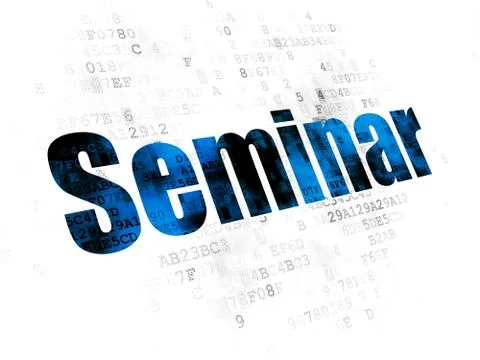 Learning concept: Seminar on Digital background Stock Illustration