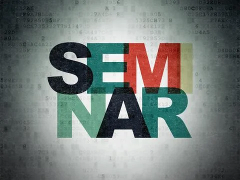Learning concept: Seminar on Digital Paper background イラスト素材