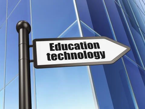 Learning concept: sign Education Technology on Building background Ilustración de archivo