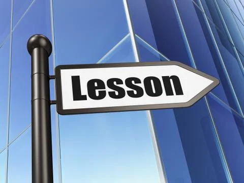 Learning concept: sign Lesson on Building background Stock Illustration