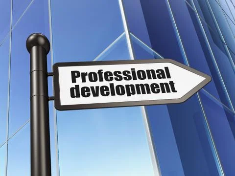Learning concept: sign Professional Development on Building background Stock Illustration