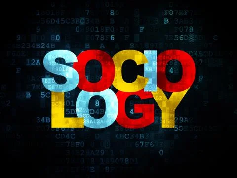 Learning concept: Sociology on Digital background 스톡 일러스트