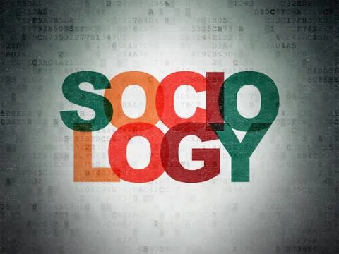 Learning concept: Sociology on Digital Paper background Stock Illustration