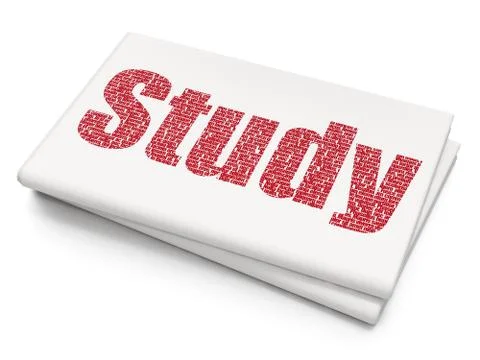 Learning concept: Study on Blank Newspaper background Illustrazione stock