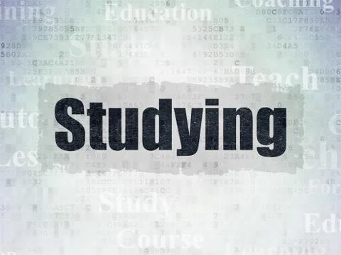 Learning concept: Studying on Digital Data Paper background 스톡 일러스트