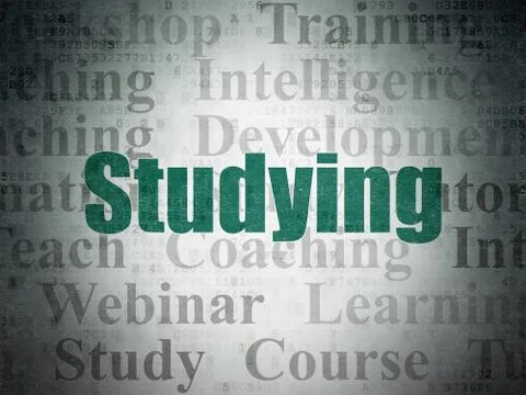Learning concept: Studying on Digital Data Paper background Stock Illustration