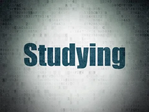 Learning concept: Studying on Digital Data Paper background Stockillustratie