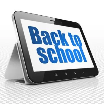Learning concept: Tablet Computer with Back to School on display Stock Illustration
