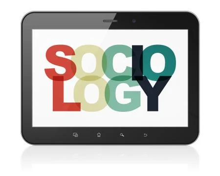 Learning concept: Tablet Computer with Sociology on  display Stock Illustration