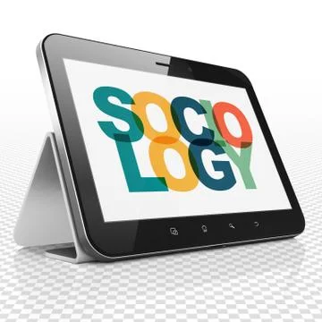 Learning concept: Tablet Computer with Sociology on  display Stockillustratie