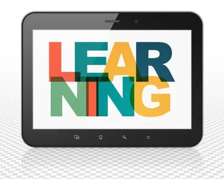 Learning concept: Tablet Pc Computer with Learning on  displa Illustrazione stock
