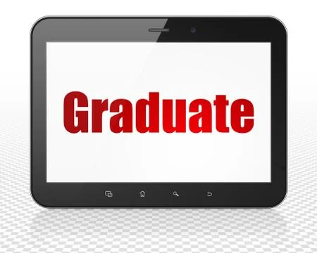 Learning concept: Tablet Pc Computer with Graduate on display Stock Illustration