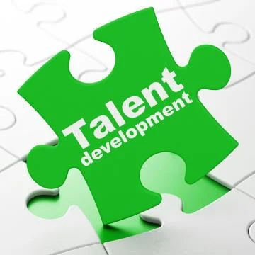 Learning concept: Talent Development on puzzle background Stockillustratie