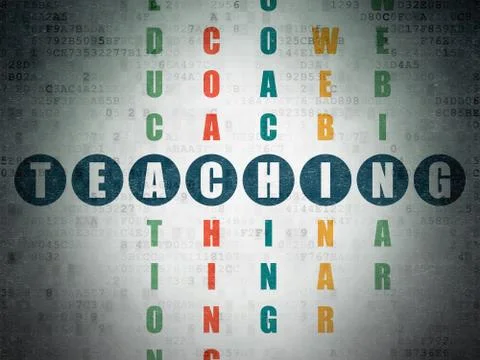 Learning concept: Teaching in Crossword Puzzle Stock Illustration