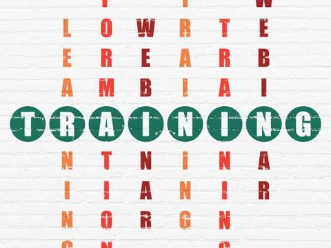 Learning concept: Training in Crossword Puzzle Illustrazione stock