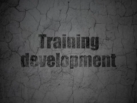 Learning concept: Training Development on grunge wall background Stockillustratie