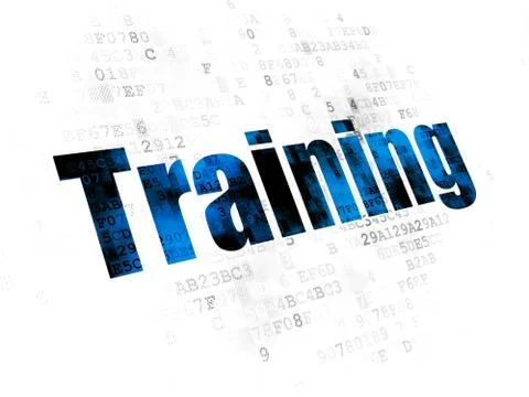 Learning concept: Training on Digital background Stock Illustration