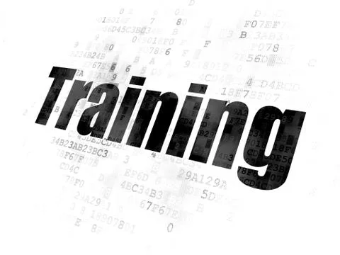 Learning concept: Training on Digital background Stockillustratie
