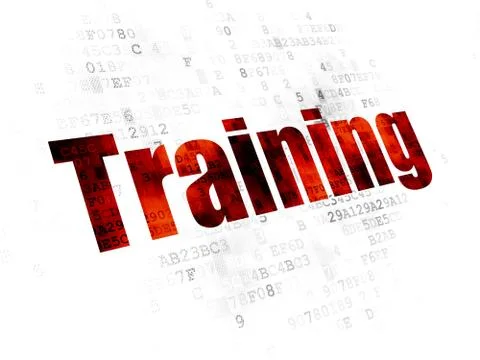 Learning concept: Training on Digital background 스톡 일러스트