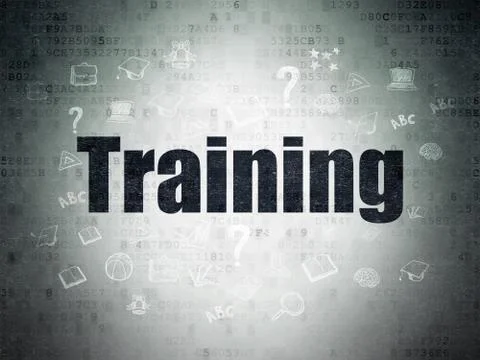 Learning concept: Training on Digital Data Paper background Illustrazione stock