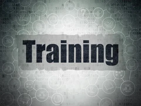 Learning concept: Training on Digital Data Paper background イラスト素材