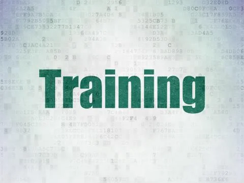 Learning concept: Training on Digital Data Paper background Stock Illustration