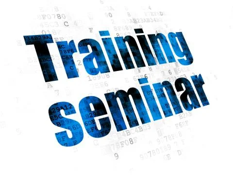 Learning concept: Training Seminar on Digital background Illustrazione stock