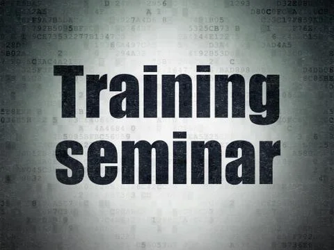 Learning concept: Training Seminar on Digital Data Paper background 스톡 일러스트