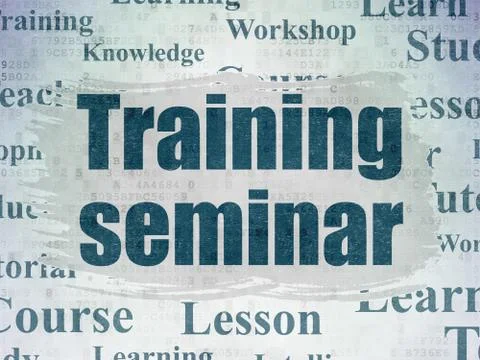 Learning concept: Training Seminar on Digital Data Paper background Stockillustratie