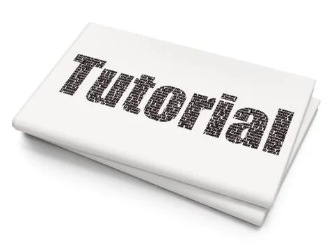 Learning concept: Tutorial on Blank Newspaper background Stock Illustration