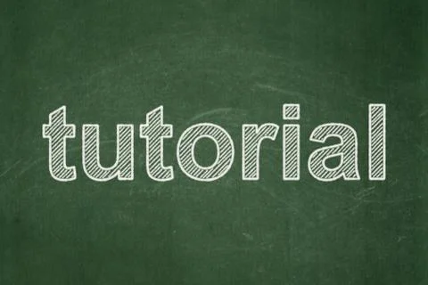 Learning concept: Tutorial on chalkboard background Stock Illustration