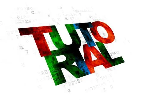 Learning concept: Tutorial on Digital background Illustrazione stock