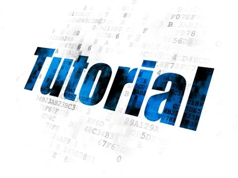 Learning concept: Tutorial on Digital background Illustrazione stock