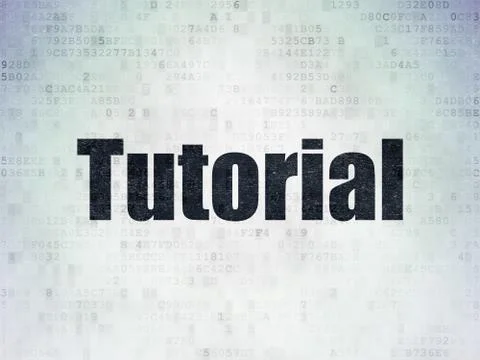 Learning concept: Tutorial on Digital Data Paper background Stock Illustration