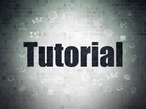 Learning concept: Tutorial on Digital Data Paper background Illustrazione stock