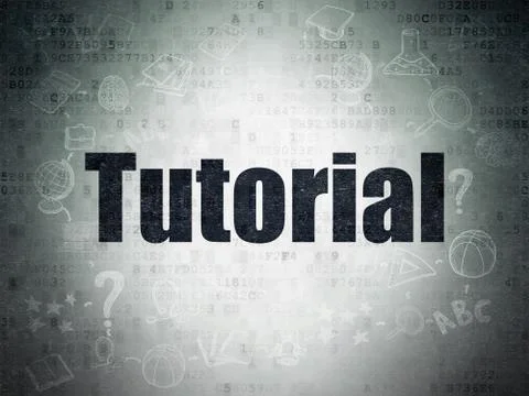Learning concept: Tutorial on Digital Data Paper background Stock Illustration